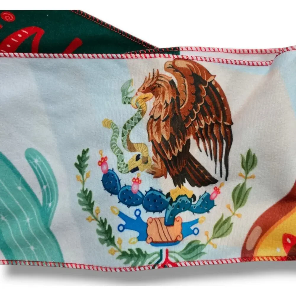 Cinco de Mayo Mexican Flag Festive Party Scarf 51
